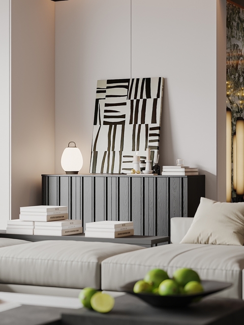 现代大平层效果图