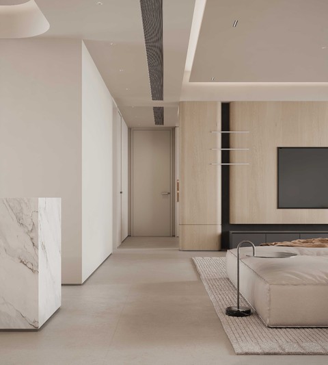 现代大平层效果图