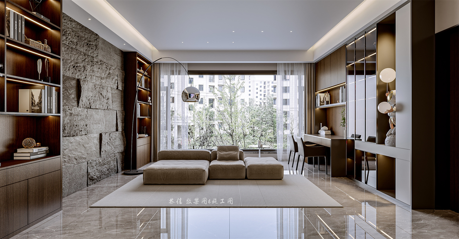 现代平层效果图