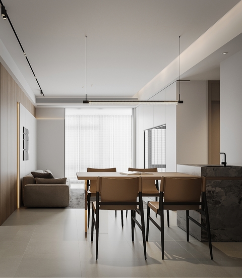 现代平层效果图