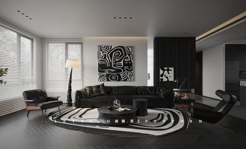 现代平层效果图