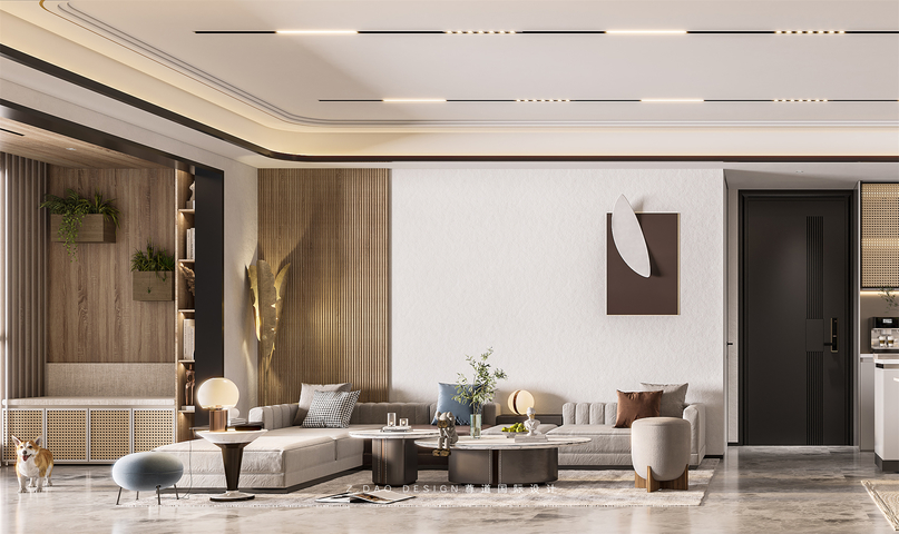 现代大平层效果图