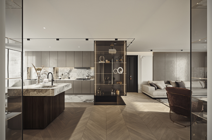 现代平层效果图