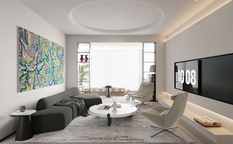 现代平层效果图