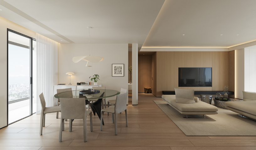 现代平层效果图