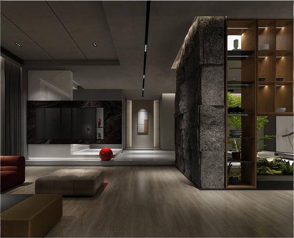 现代平层效果图