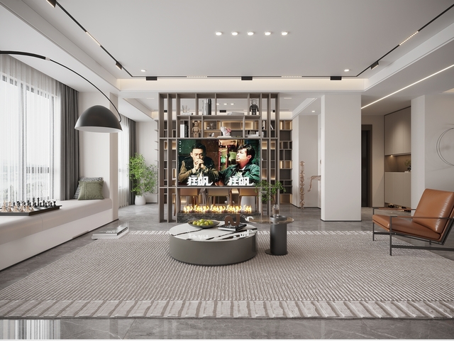 现代平层效果图