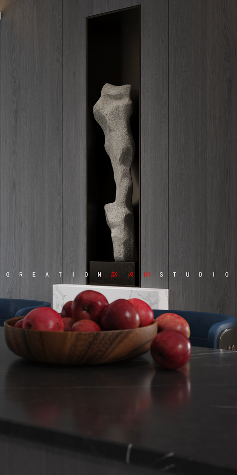 现代大平层效果图