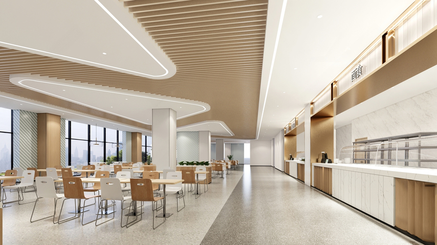 食堂 员工餐厅3d模型