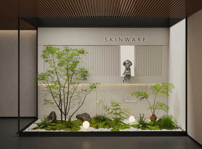 室內(nèi)景觀(guān) 植物堆 景觀(guān)綠植3d模型