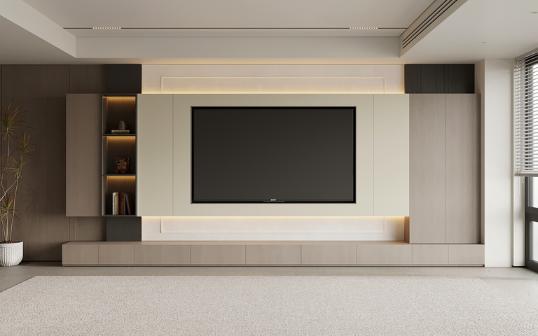 电视背景墙3d模型