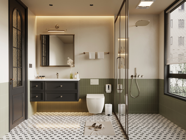 法式卫生间 浴室柜马桶3d模型下载