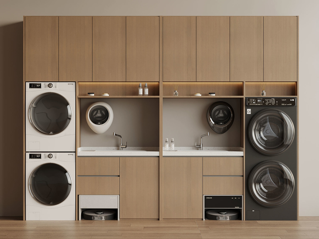 现代洗衣房用品 洗衣机3d模型下载