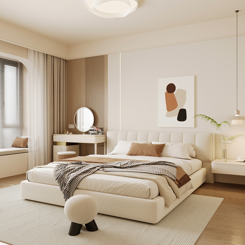 现代家居卧室 现代卧室 意式卧室 简约卧室 意式床3d模型下载