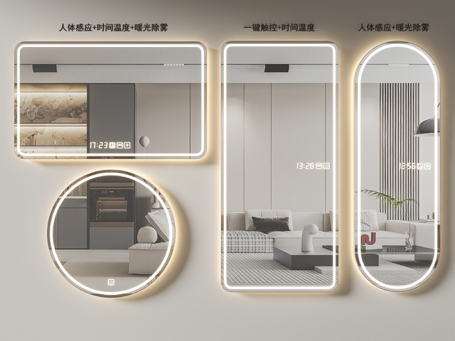 现代镜子 浴室镜 化妆镜 装饰镜3d模型3d模型下载