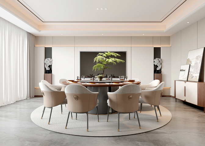 新中式包厢3d模型下载