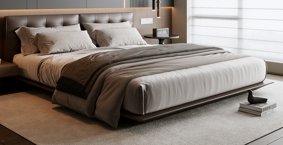 意式双人床3d模型下载