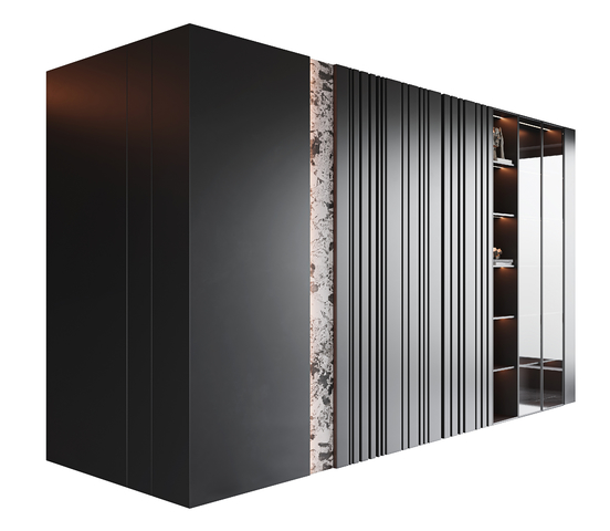 意式装饰柜 高柜 玻璃柜 玻璃装饰柜 沙发墙装饰柜 餐边装饰3d