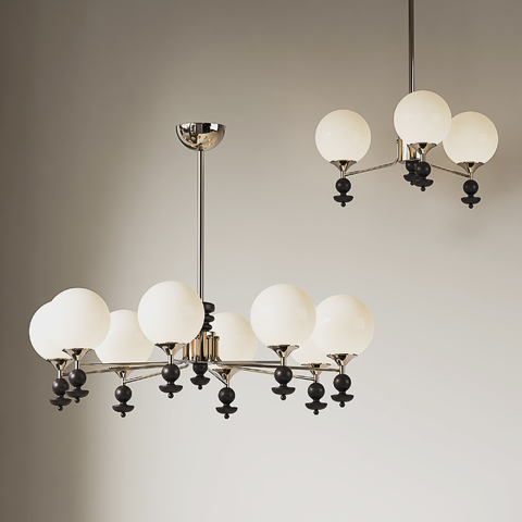 法式吊灯 中古吊灯 复古吊灯 美式吊灯 客厅卧室吊灯3d模型下载