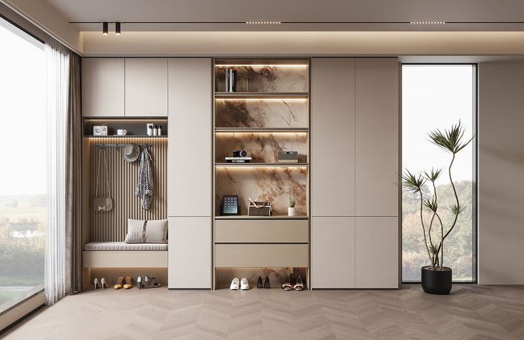 现代鞋柜3d模型下载