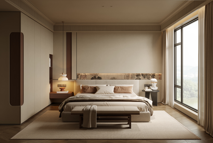 中古风卧室3d模型下载