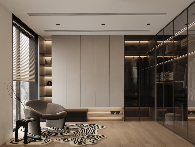 现代衣帽间3d模型下载