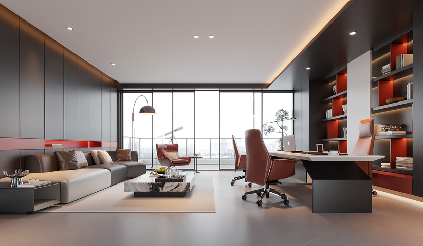 现代总经理办公室 董事长办公室3d模型下载