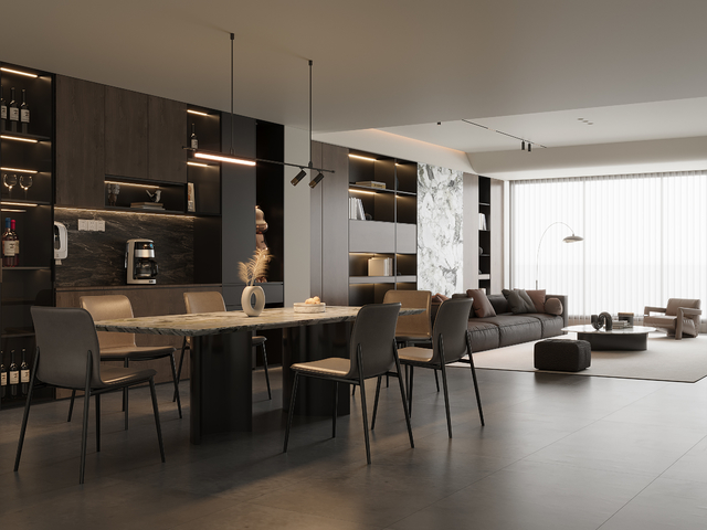 客餐厅3d模型下载