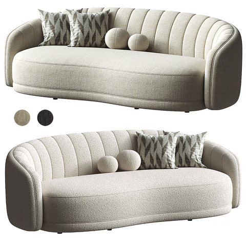 异形沙发 休闲沙发 小沙发 布艺沙发 抱枕 客厅沙发 办公沙3d