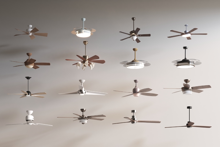 风扇灯 吊灯3d模型下载