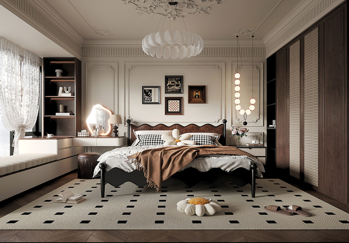 法式复古 主卧 卧室 3d模型3d模型下载