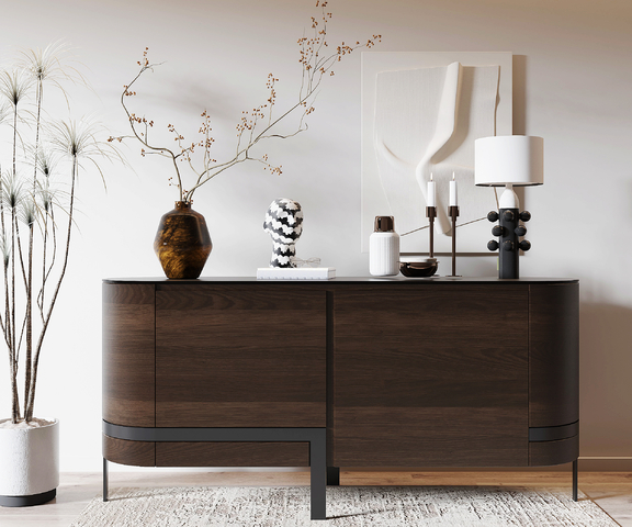 中古风边柜玄关柜3d模型下载