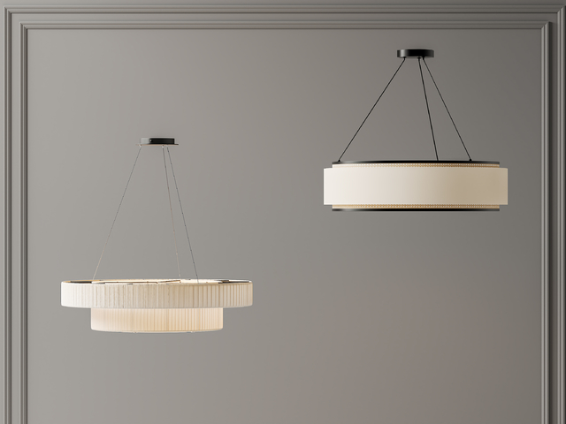 新中式中式吊灯 装饰吊灯 藤编吊灯3d模型下载