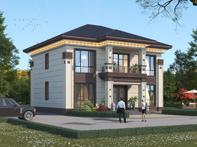 新中式 独栋别墅 别墅住宅别墅住宅自建别墅3d模型下载