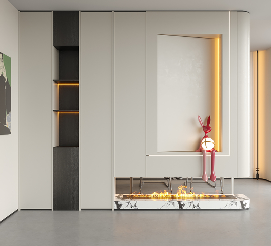 现代装饰性玄关 入户玄关 玄关隔断3d模型下载