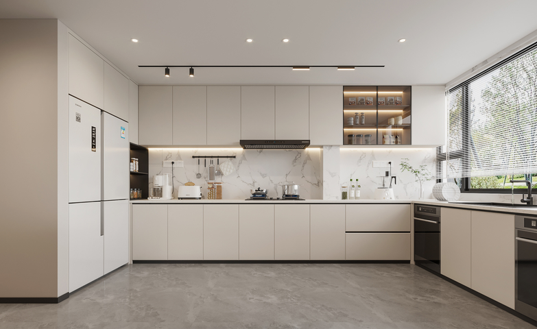 现代厨房3d模型下载