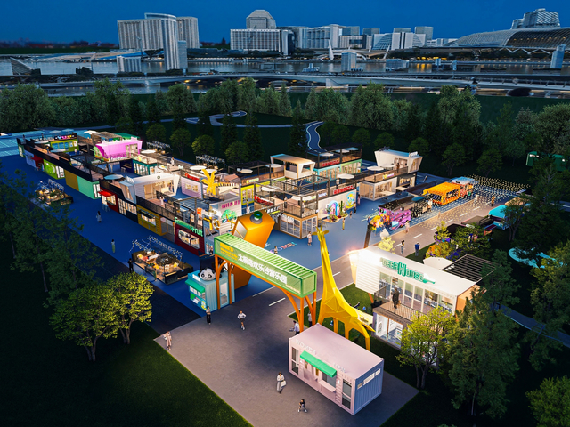 集装箱 集装箱商业 商业街 潮玩夜市3d模型下载
