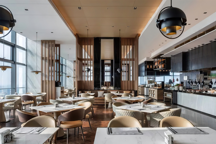 现代自助餐厅 火锅店 寿司店 餐饮 宴会厅 酒店 酒楼 西餐3d