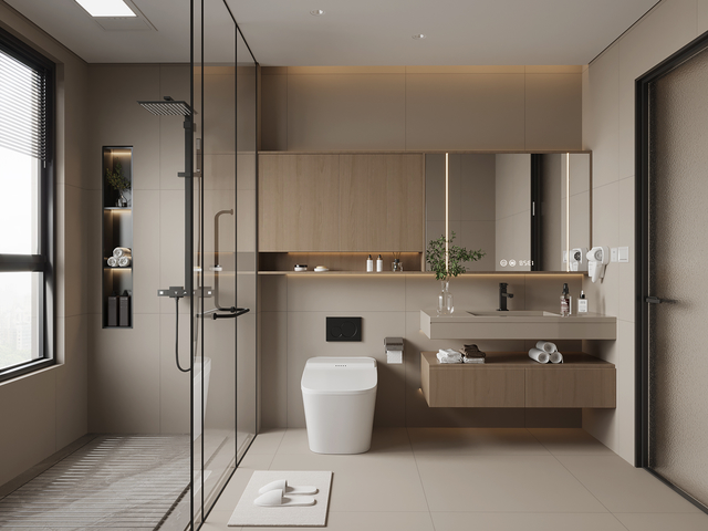 卫生间 现代卫生间3d模型下载