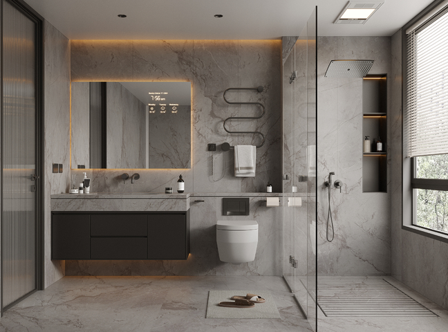 现代意式卫生间3d模型下载