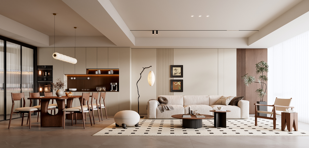 中古风客餐厅3d模型下载