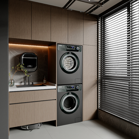 现代意式家居阳台 阳台柜 洗衣机柜 生活阳台 休闲阳台3d模型下