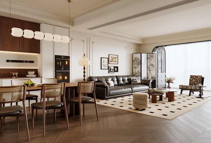 法式客餐厅3d模型下载