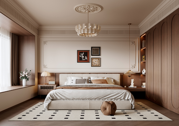 中古风卧室3d模型下载