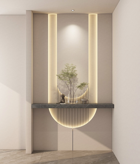 现代玄关 入户玄关造型3d模型下载