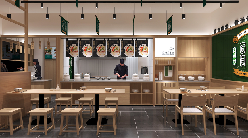 快餐店 面点  日式餐馆3d模型下载