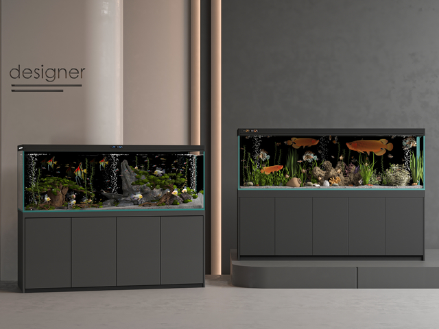 现代鱼缸3d模型下载