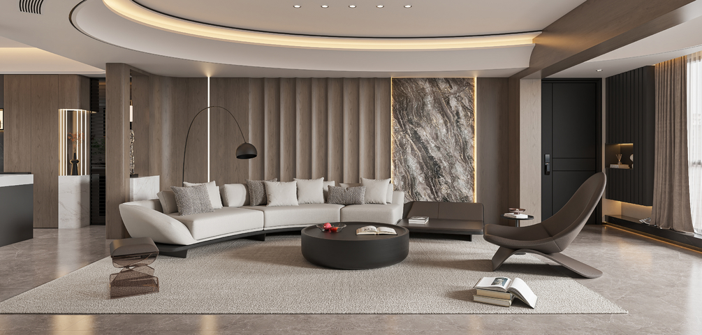 意式轻奢客餐厅厨房3d模型下载