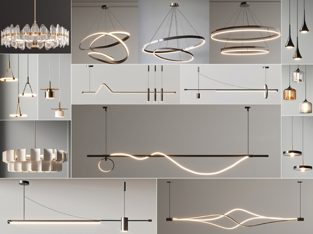 现代吊灯 装饰灯 艺术灯3d模型下载