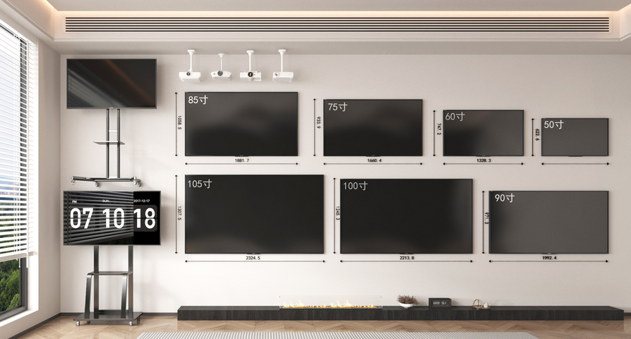 现代液晶电视 壁挂式电视 大屏电视 支架电视3d模型下载